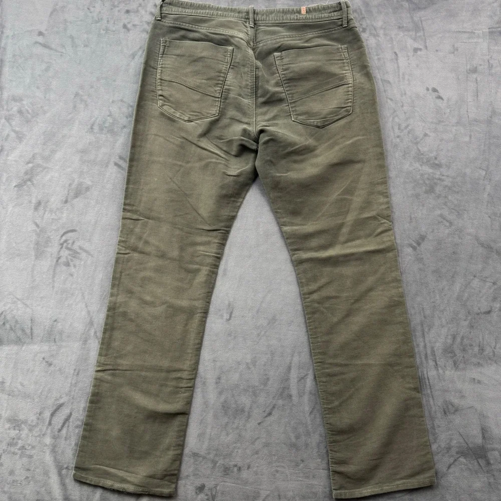 Banana Republic Heritage Corduroy Pants Mens 36x34 Olive Green Slim Fit Trousers
